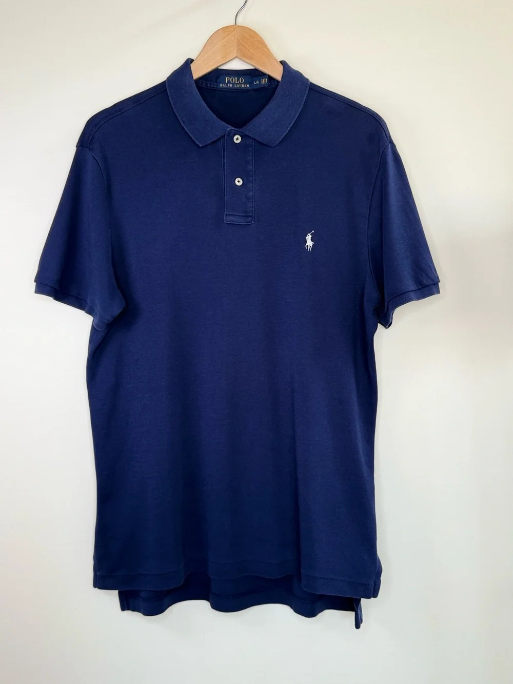 Ralph Lauren Navy Short-Sleeve Polo with White Pony